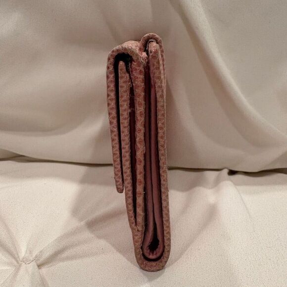 Vintage GUCCI GG Marmont Compact Wallet Bifold Leather Pink Blush Coin Purse - Picture 5 of 15